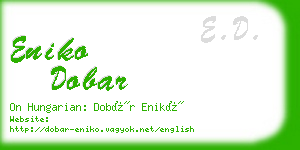 eniko dobar business card